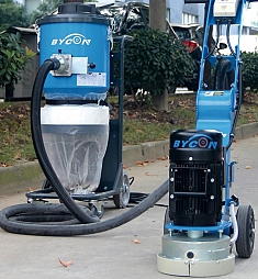 Однодисковая мозаично-шлифовальная машина по бетону BYCON DFG-250 применение